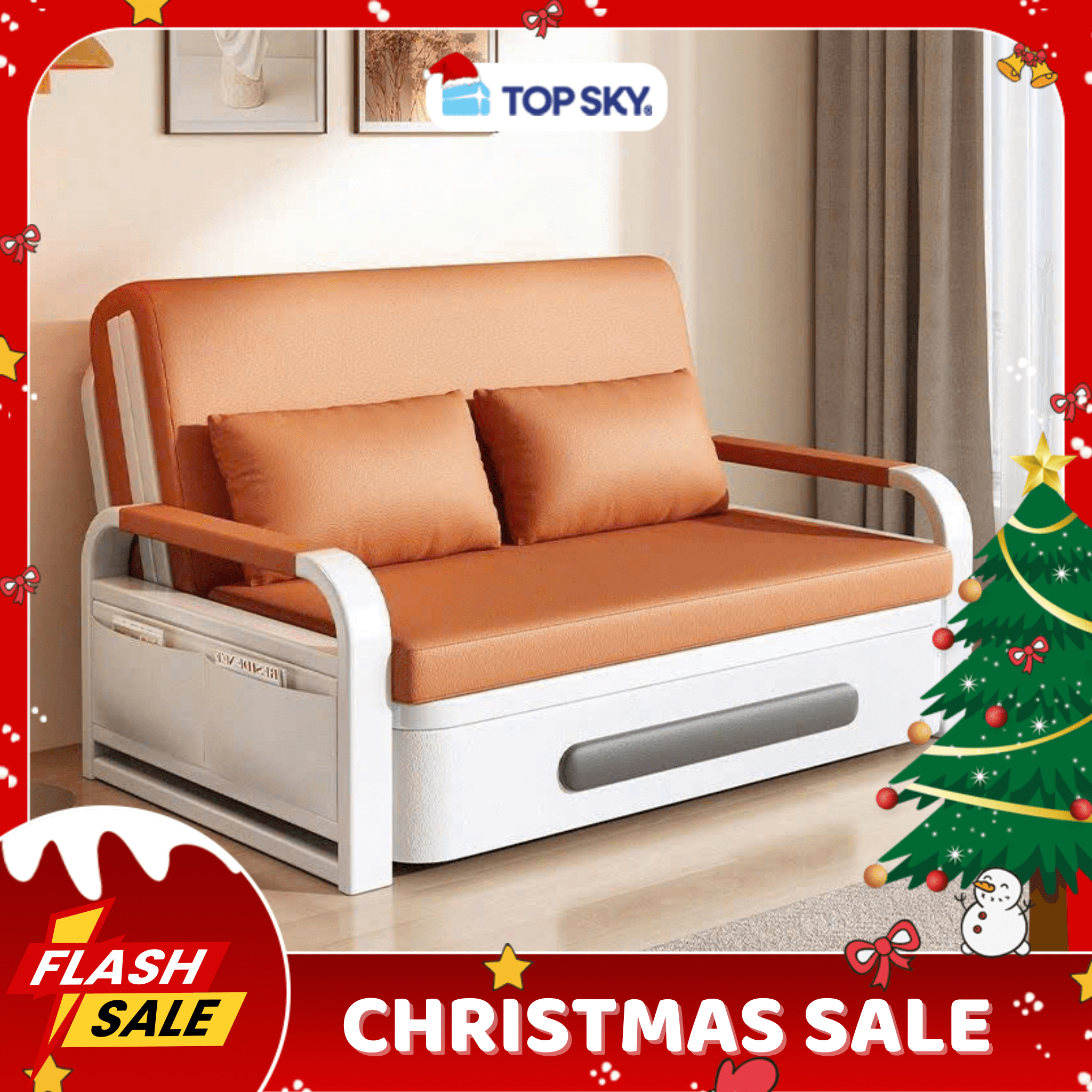 [TOP495] Giường Sofa Gấp Gọn Vải Nano Thông Minh TopSky