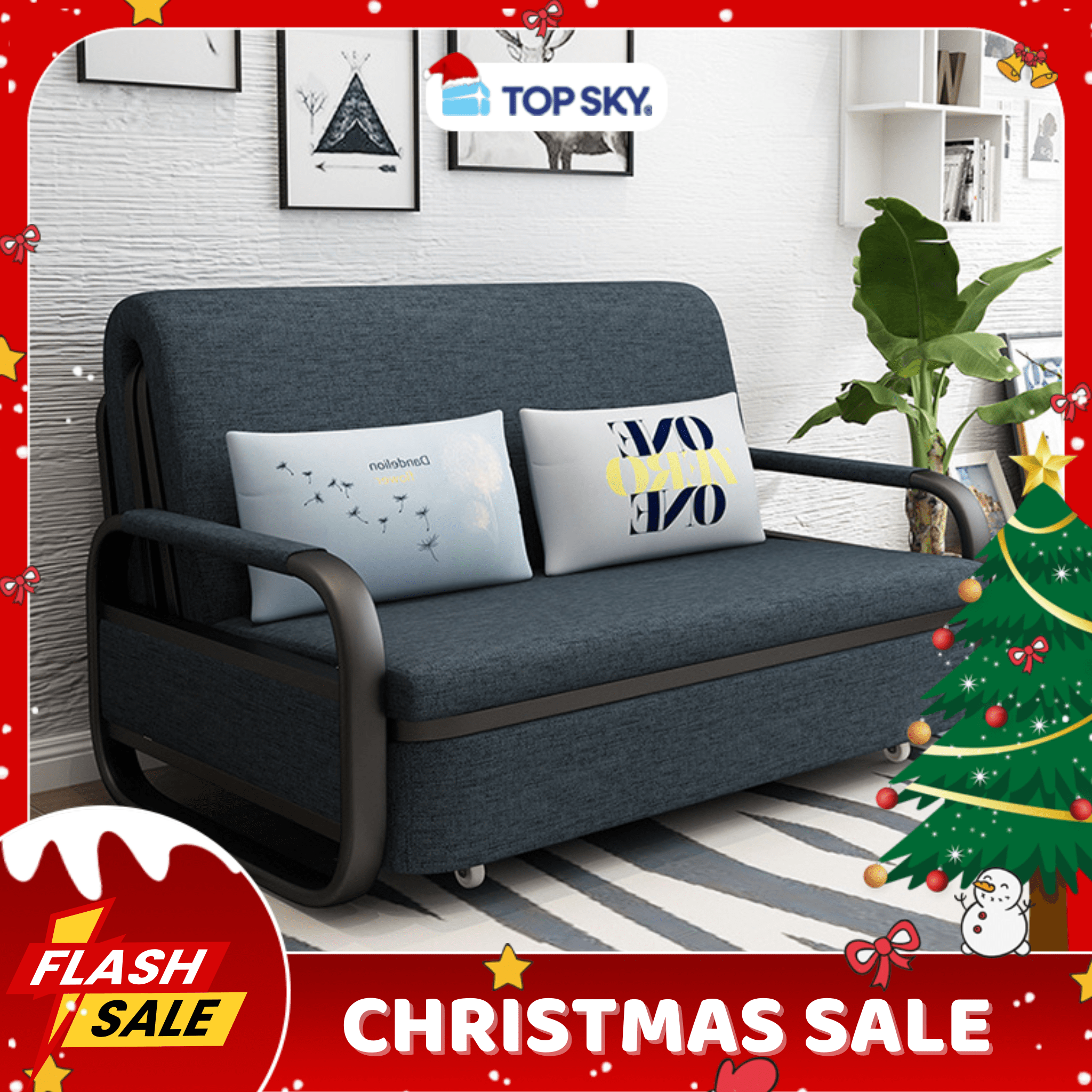 [TOP359] Giường Sofa Gấp Gọn Ngăn Chứa Đồ MF004 Thông Minh TopSky