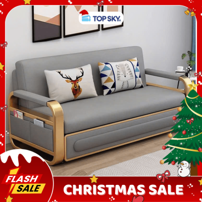 [TOP532] Giường Sofa Khung Vàng Vải Nano Gấp Gọn Thông Minh TopSky