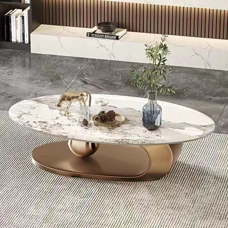 [ TOP534 ] - Bàn Trà Sofa Hình Elips, Mặt Bàn Đá Hoa Cao Cấp